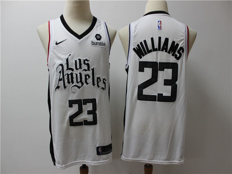 Men Los Angeles Clippers #23 Williams White Game Nike NBA Jerseys